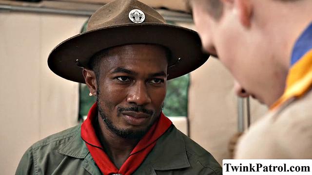 Scout officer enjoys himself in the ass of Twink