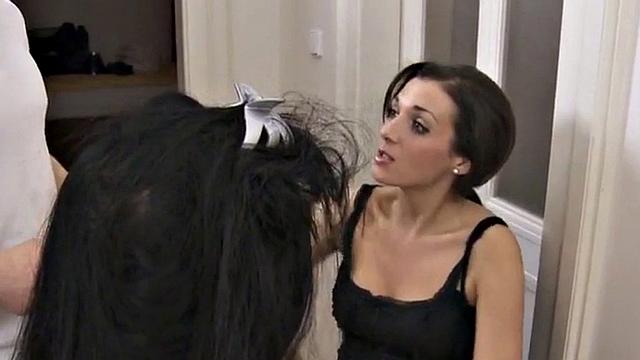 Femdom amateur pegging babes fuck sissy in a 3some with dildo.