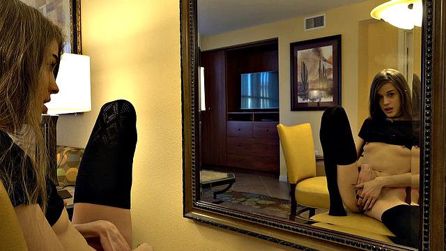 Slender Coed Stretched By Black Cock