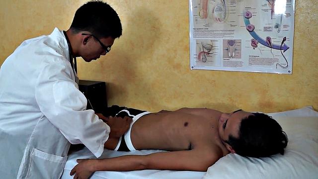 Asian enema twink treated by doc who measures anal temperature