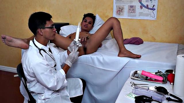 Asian enema twink treated by doc who measures anal temperature