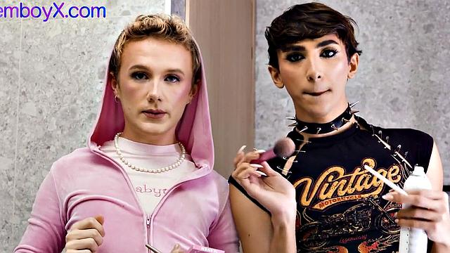 ДИЛФ тусит с двумя фембоями и раздает финиш прямо в лицо