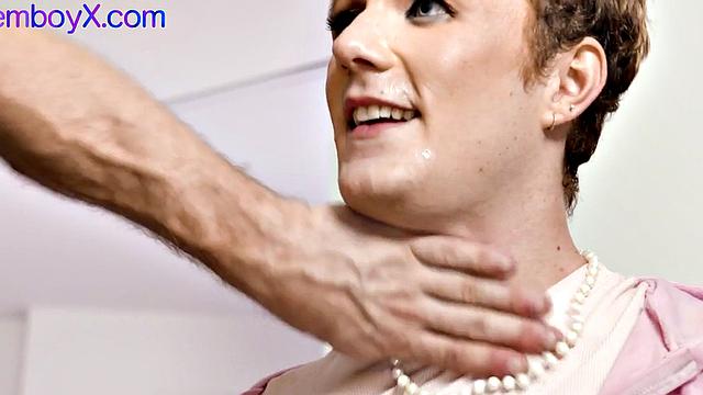 21yo femboys in 3some by DILF with facial ending