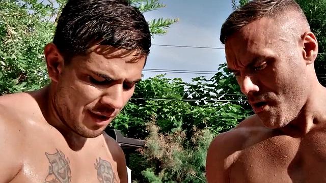 Str8 dude smashed by big white dick in asshole