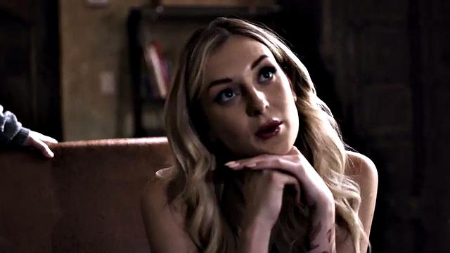 Cockriding stepdaughter in office fucked by stepdad