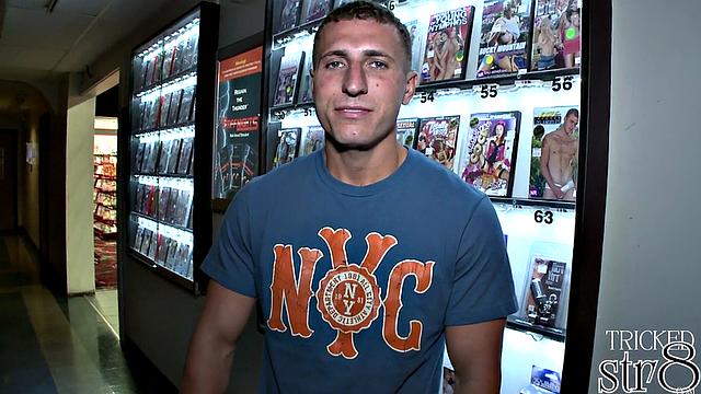 Nasty straight guy cocksucked in gloryhole