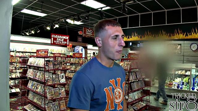 Nasty straight guy cocksucked in gloryhole