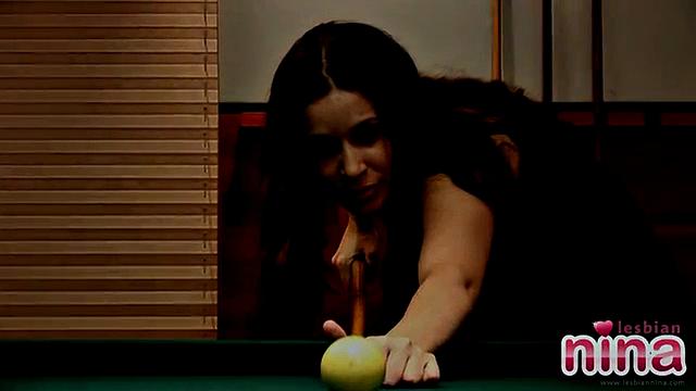 Hot lesbian nina goes solo
