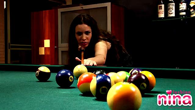Hot lesbian nina goes solo