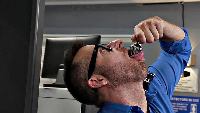 Cute Trans Stewardess Smashed By Guard - GenderXFilms