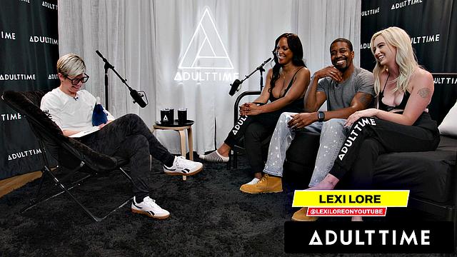 ADULT TIME - Besties Lexi Lore And August Skye Share Huge Cock In Pussy Stacking 3-Way!