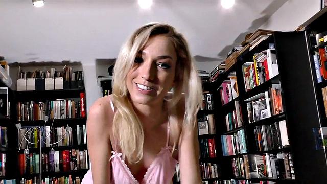 Tall POV slut jerks and rides cock in oiled action