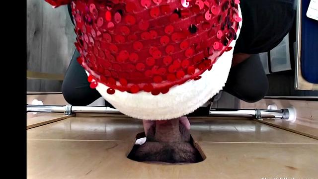 Dad Gets a Gloryhole Dick Milking