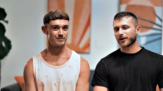 Ass fucked twink penetrated by thick dick in tight anal hole