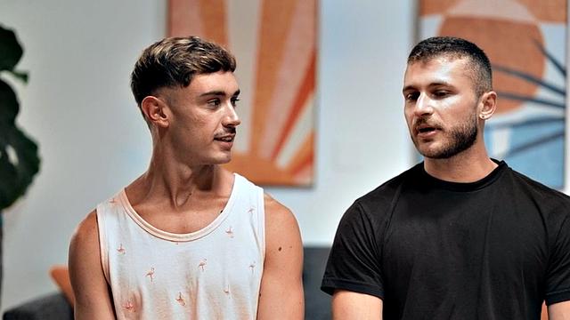 Ass fucked twink penetrated by thick dick in tight anal hole