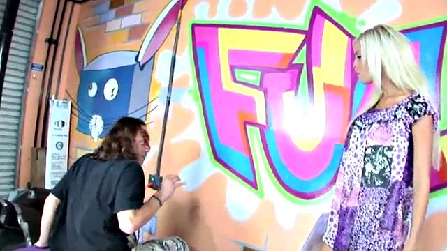 Busty femdom slapping cock