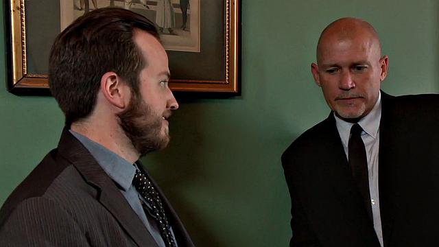 Sub MILF with ballgagged mouth whipped and fucked by man