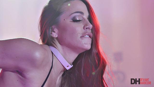 Hot Dominatrix Abigail Mac spanks busty Gabbie Carter