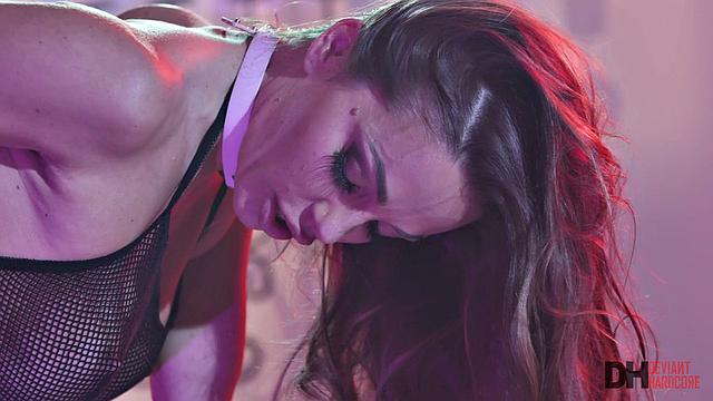 Hot Dominatrix Abigail Mac spanks busty Gabbie Carter