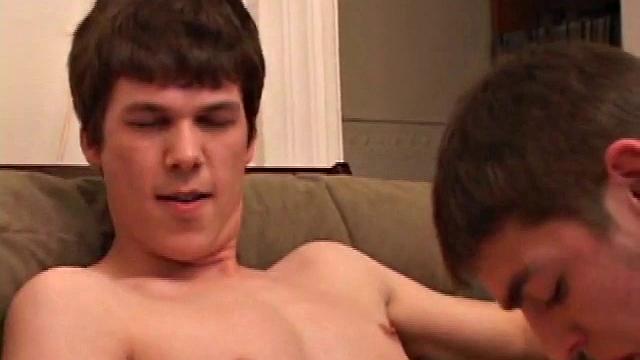 After stroking nice stiff dicks, Vincenzo is the first to blow a load on Brady's face. Adam joins the crew and, after agreeing to be the point man, begins blowing Matt. Then he switches to Brady.