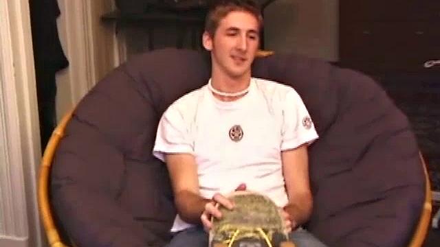 Skater boy Michael Whitewood works as a bag boy in a local market. He is confident, cocky and enjoys jacking off on camera.