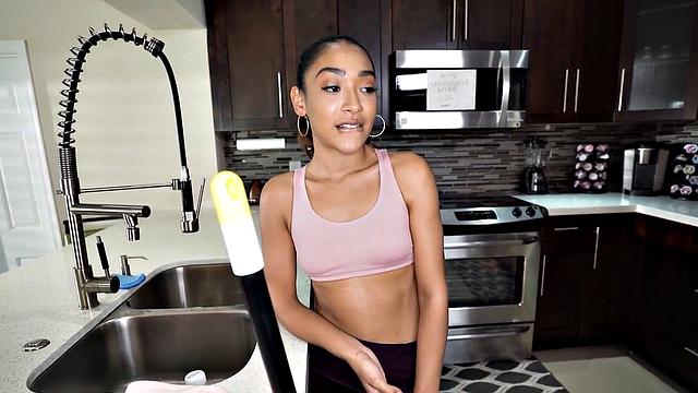 Assfucked cute maid loves anal smashing with boss