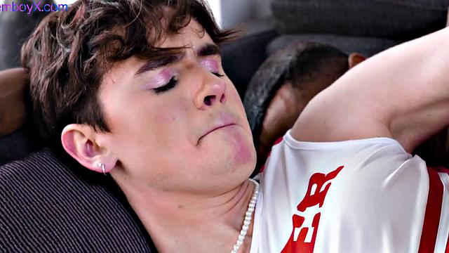 Cheerleader Femboi Imdulges In Interracial Fuck