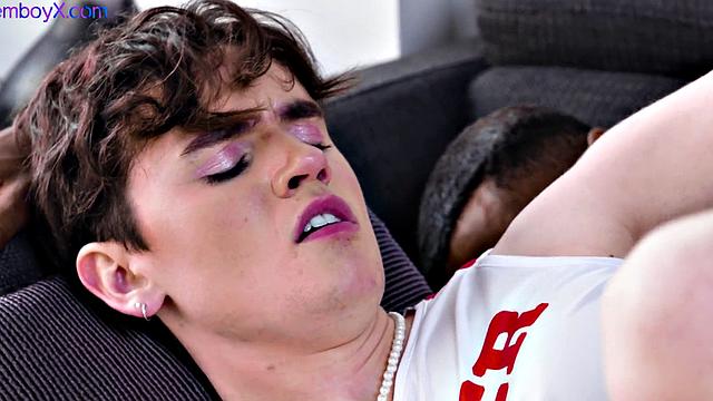 Cheerleader Femboi Imdulges In Interracial Fuck