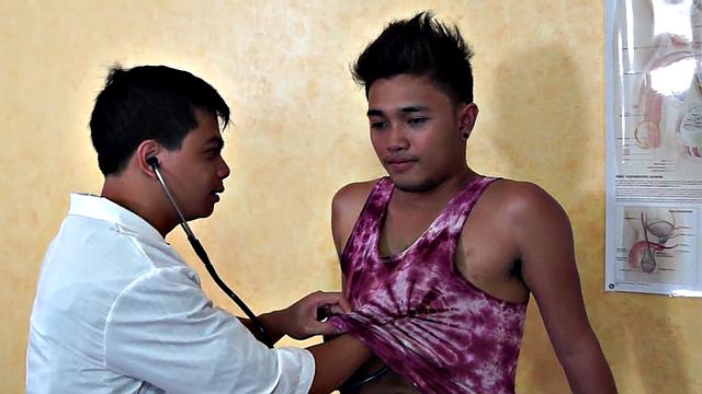 Orient twink anally examind in kinky infirmary