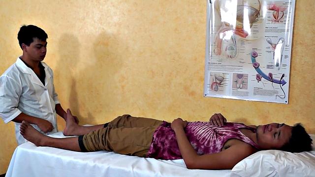 Orient twink anally examind in kinky infirmary