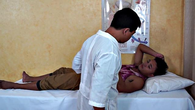 Orient twink anally examind in kinky infirmary