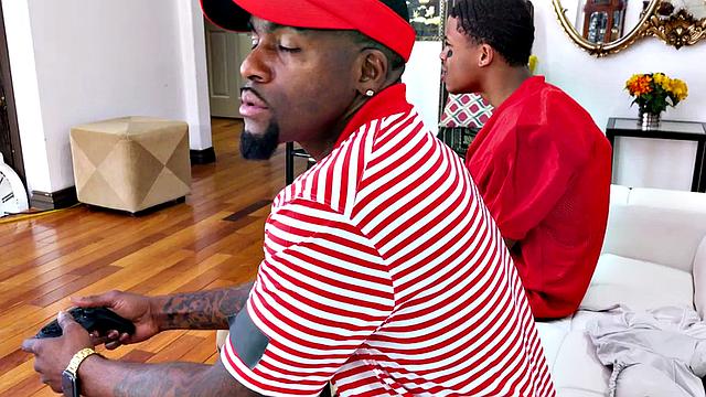 Stepmom with black tattoos gets spitroasted in taboo threesome with stepson & cowgirl action