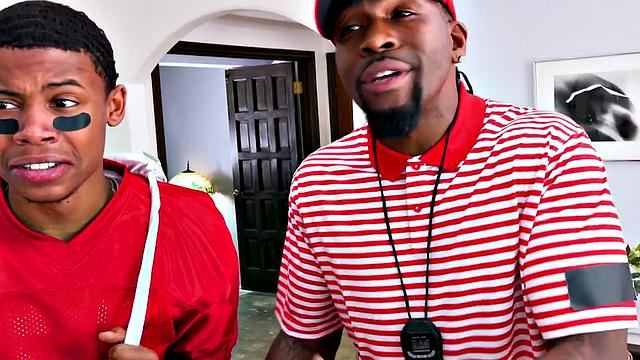 Stepmom with black tattoos gets spitroasted in taboo threesome with stepson & cowgirl action