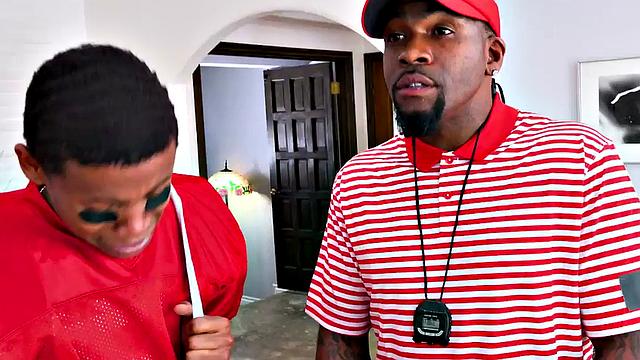 Stepmom with black tattoos gets spitroasted in taboo threesome with stepson & cowgirl action