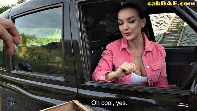 Big booty sexy babe doggy styled in car