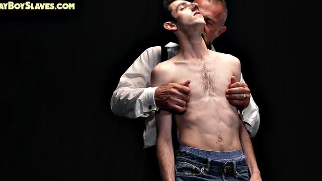 Submissive slave asstoys with dildo by gaydaddy