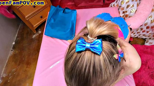 21yo skinny stepdaughter POV nailed in bizarre sex