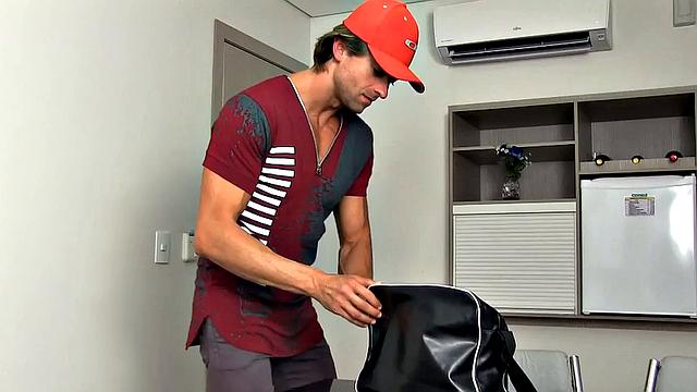 Blond Shemale Nathalia de Castro with a Horny Guy