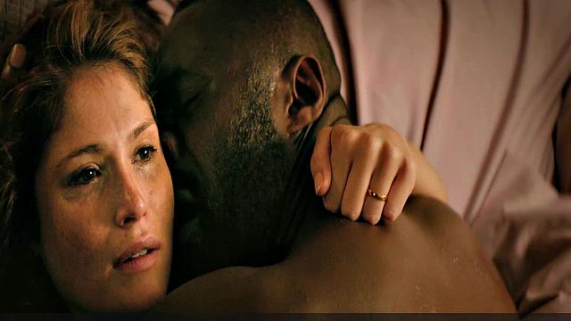 Watch Gemma Arterton strip down to her bra and panties in the bedroom