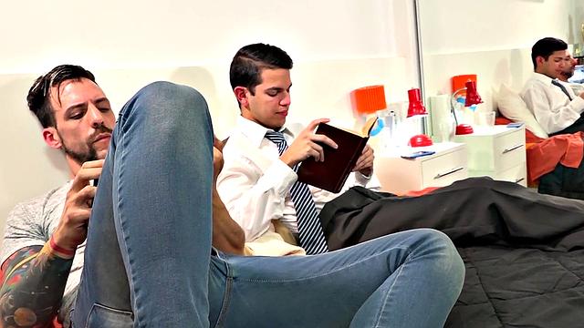 Skinny Latino breeded for cumshot after blowjob