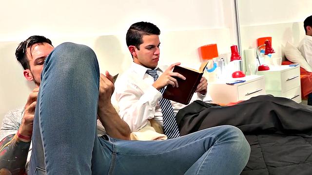 Skinny Latino breeded for cumshot after blowjob