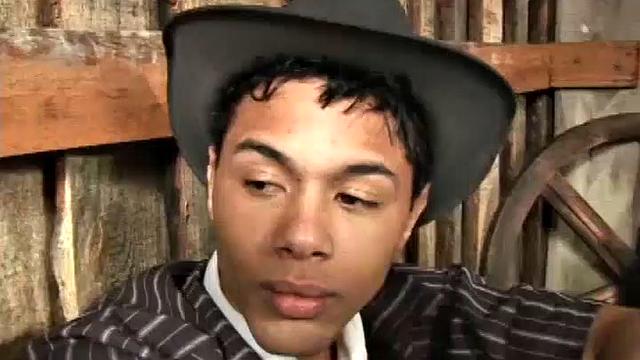 Poax is awakened from an afternoon siesta when Latin stud Johnny walks in. Poax is just too sexy to resist, so Johnny takes a seat next to him and they begin kissing.