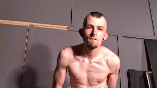 As soon as Nick Stevens gets undressed, he grabs some lube and starts to work on his swelling cock. It doesn't take too much stroking before Nick coaxes out a huge messy cum load.