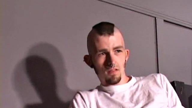 As soon as Nick Stevens gets undressed, he grabs some lube and starts to work on his swelling cock. It doesn't take too much stroking before Nick coaxes out a huge messy cum load.