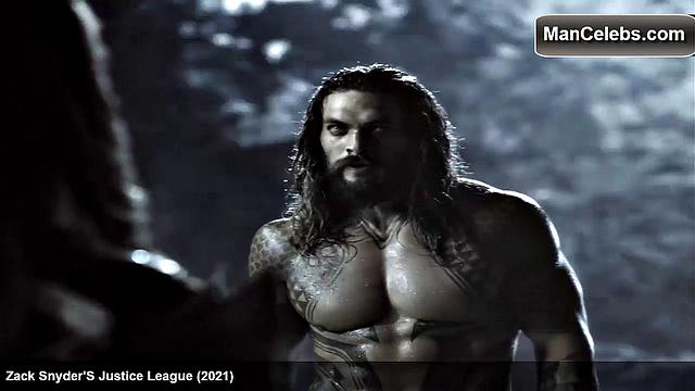 Jason Momoa exposes his ripped abs and smooth muscular chest