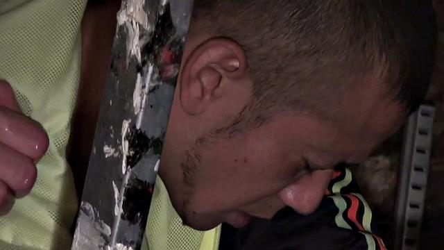 Basement Bottom RImmed and Fucked by Skinny Stud