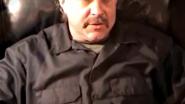 Robert is a dump truck driver and has that big hairy bear look. He's a simple and very pleasant guy to be around. He likes getting his dick sucked and will sometimes return the favor. In this solo, he gets naked, sits in a chair and jacks off.