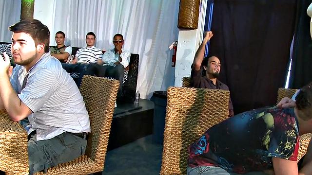 Real hung stripper sucked at event