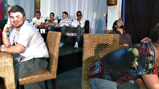 Real hung stripper sucked at event