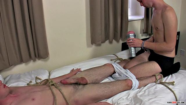 Tied-Up Guy Fucks His Buddy - Milo Taylor & Aiden Jason